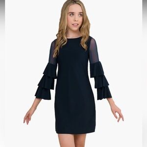 UN DEUX TROIS Kids' Ruffle Sleeve Dress NWT IN STORES $99